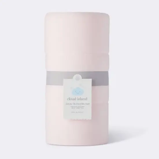 Rayon from Bamboo Quilted Baby Blanket - Light Pink - Cloud Island&trade; image {3}