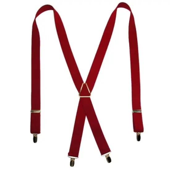 CTM Men's Elastic X-Back Suspenders with Brass Hardware image {5}