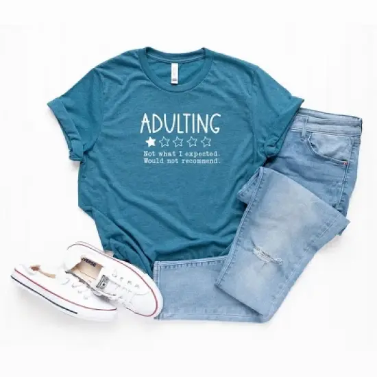 Simply Sage Market Adulting One Star Review Short Sleeve Graphic Tee image {1}