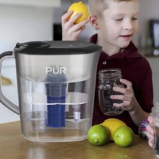 PUR PLUS 11 Cup Water Pitcher Filtration System Smoke PPT111BA: PUR Filtration, BPA-Free, Dishwasher-Safe, 40-Day Filter Life image {2}