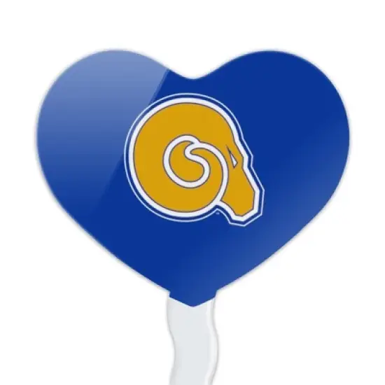 Albany State University Primary Logo Heart Love Cupcake Picks Toppers Decoration Set of 6 image {1}