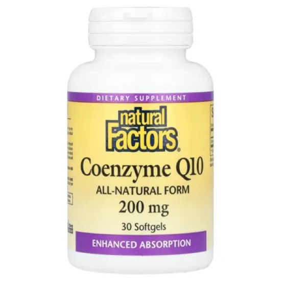 Natural Factors Coenzyme Q10, 200 mg, 30 Softgels image {3}