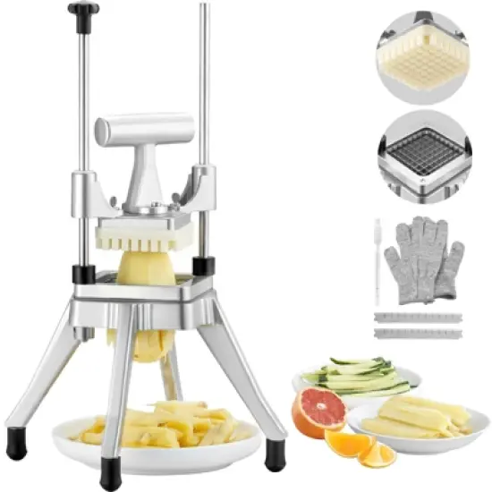 VEVOR Commercial Vegetable Fruit Chopper 3/8&Prime; Blade Heavy Duty Professional Food Dicer Kattex French Fry Cutter Onion Slicer Stainless Steel image {8}