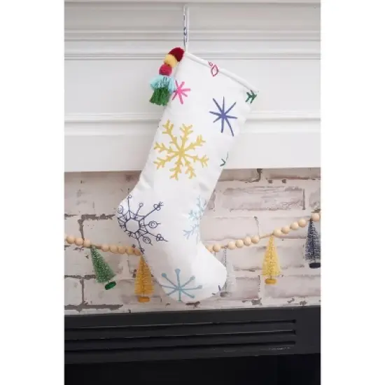 carol & frank Colorful Snowflake Stocking image {2}