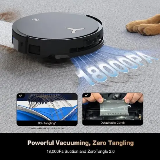 ECOVACS DEEBOT X8 PRO OMNI Robot Vacuum & Mop, 18000Pa, OZMO ROLLER Instant Self-Washing Mopping image {3}
