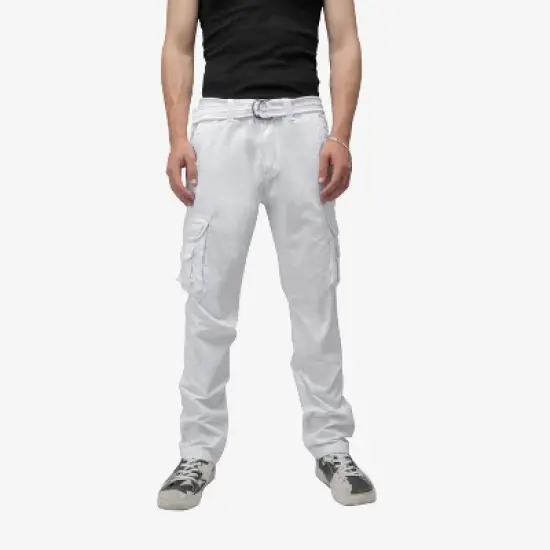 X RAY Men's Belted Classic Fit Cargo Pants image {16}