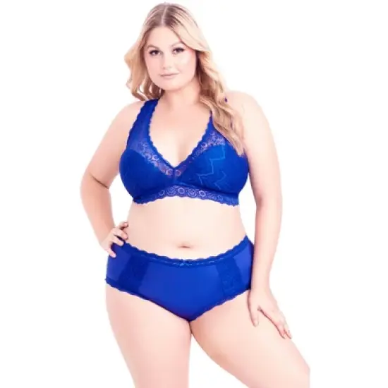 Women's Plus Size lingerie Racer Back Bralette - ultraviolet | HIPS & CURVES image {3}