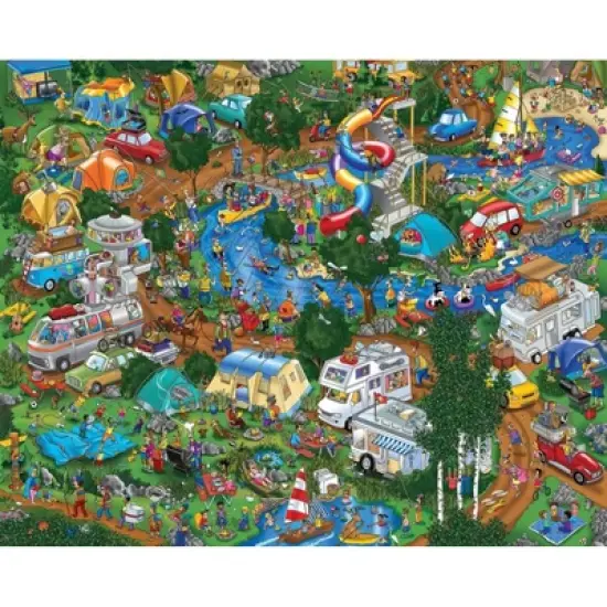 Springbok Camping World Jigsaw Puzzle - 1000pc image {1}