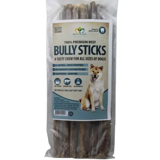 Pet's Choice All Natural Premium 12 Inch Bully Pizzle Dog Chews 6 Pack image {2}