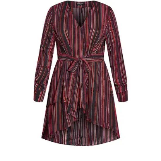 Women's Plus Size Amber Stripe Top  - Amber Stripe | CITY CHIC image {2}