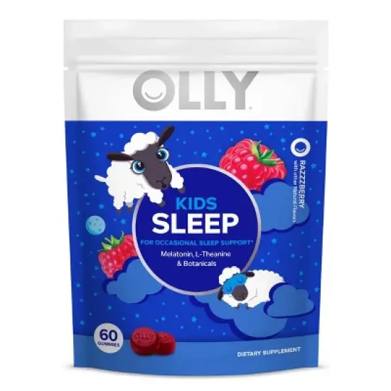 OLLY Kids 0.5 Melatonin Sleep Support Gummies - Raspberry image {8}
