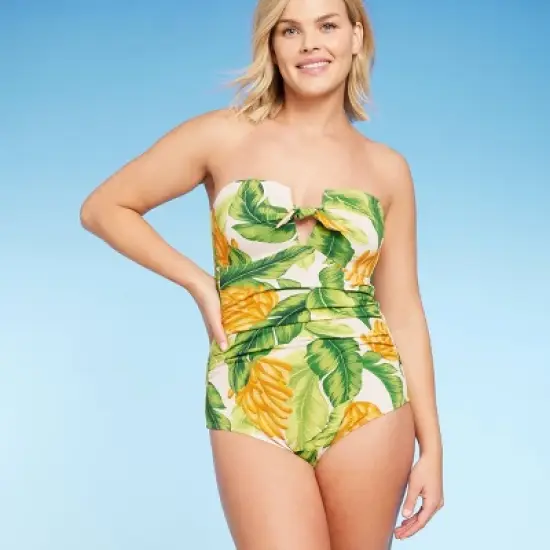 Women's Pique Bandeau Full Coverage One Piece Swimsuit - Kona Sol&trade; image {7}