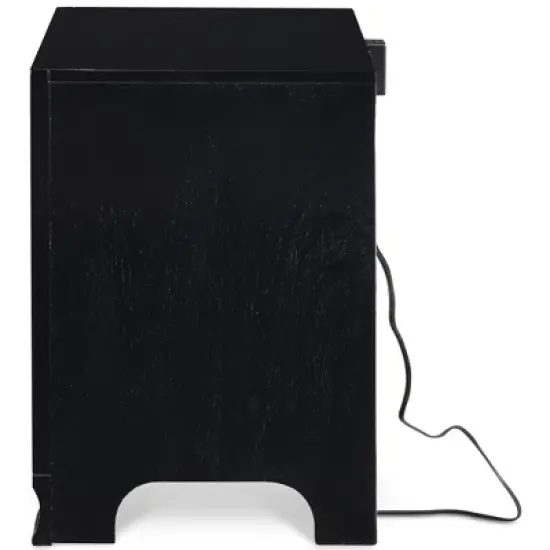 Edmond 2 Drawer Nightstand with USB - Click Decor image {5}