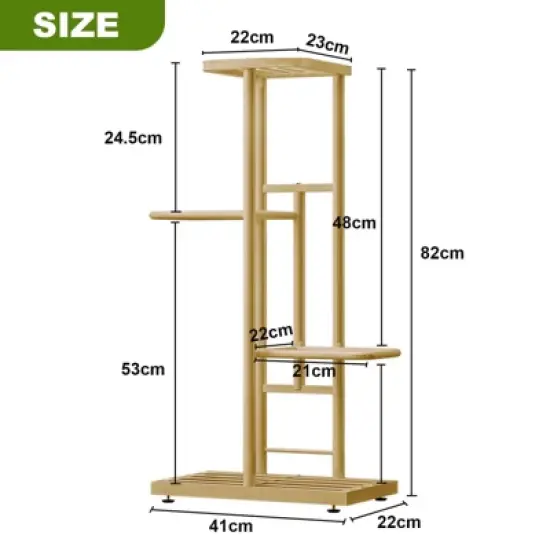 Metal Plant Shelf, Flower Shelf with 4 Levels, Flower Stand, Garden, Plant Stairs, Multi-Levels, for Indoor Balcony, Living Room, Outdoor image {3}