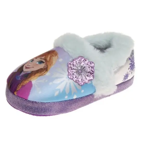 Disney Frozen Anna and Elsa Happy Sisters Toddler Girls' Dual Sizes Slippers image {1}
