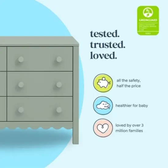 DaVinci Sammy Scallop 6 Drawer Dresser image {4}