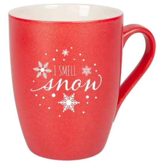 Elanze Designs I Smell Snow Crimson Red 10 ounce New Bone China Coffee Cup Mug image {5}