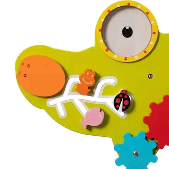 ShpilMaster Wooden Alligator Sensory Wall Mounted Learning Activity Center For Playroom, Nursery, Preschool, and Doctors' Office image {14}