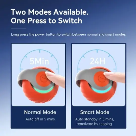 Speedy Sprint Ball Toy for Cat Type-C Rechargeable Interactive Cats Toy Blue image {2}