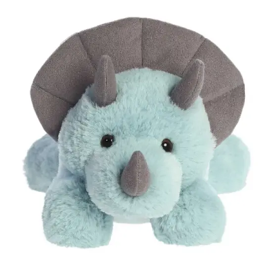 Aurora Medium Triceratops Flopsie Adorable Stuffed Animal Blue 13" image {1}