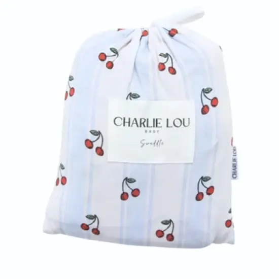 Stretchy Swaddle | Cherry Picker | Charlie Lou Baby image {7}