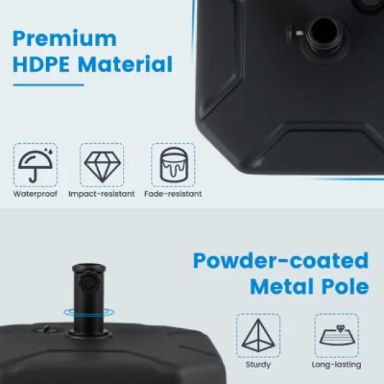 Tangkula Fillable Patio Umbrella Base Outdoor Market Umbrella Stand w/ Handle for Yard image {6}