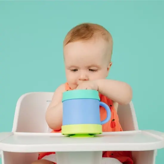 morepeas Silicone Baby Snack Cup - Blueberry image {1}