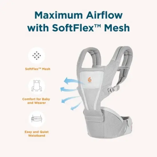 Ergobaby Alta 2-in-1 All Carry Positions Baby Carrier and Hip Seat image {3}