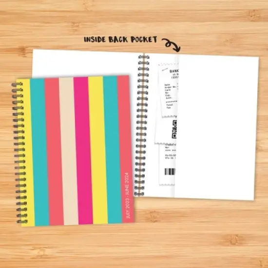 Willow Creek Press 2023-24 Academic Weekly Planner 6.5"x8.5" Softcover Cabana Stripe image {3}