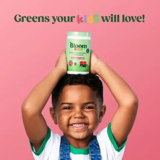 BLOOM NUTRITION Kids' - Greens and Superfoods Powder - Strawberry Apple - 25ct image {3}
