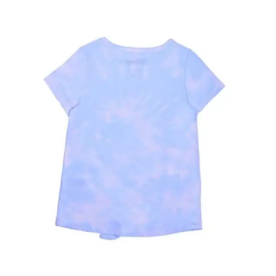 Girl's Disney Princess Cinderella Tie Dye Bow Front Graphic Tee Shirt For Kids image {1}