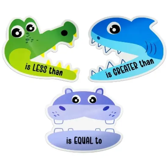 4E's Novelty 3 Magnetic Math Signs Greater Than Less Than, Equal, Mathematic Symbols Cutouts image {7}