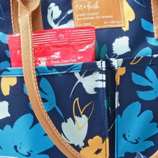 Fit & Fresh Summerton Lunch Tote with Salad Container - Blue image {8}