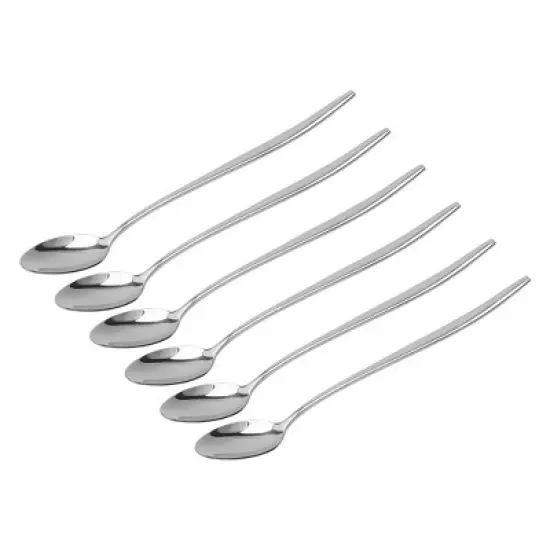 Unique Bargains Stainless Steel Long-Handle Ice Cream Scoop for Kitchen Silver Tone 8.1'' Length 6 Pcs image {4}