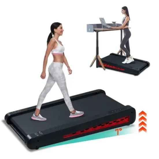 SEVOBAL Walking Pad Running 2.55HP Cushioned Belt 7&deg; Incline Portable Treadmill Spacious Surface Under Desk Home Gym Office, Red, 38"*20.9"*6.5" image {5}