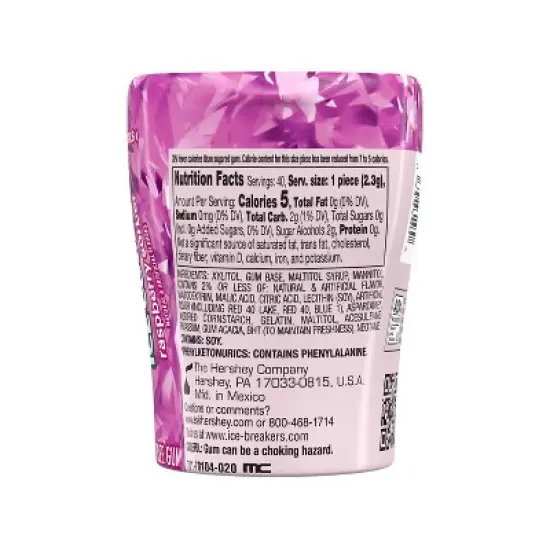 Ice Breakers Ice Cubes Raspberry Sorbet Sugar Free Gum - 40ct image {3}
