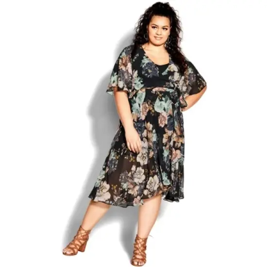 Women's Plus Size Epic Fleur Midi Dress  - Epic Fleur | CITY CHIC image {4}