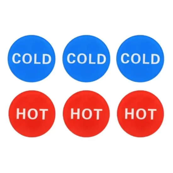 Unique Bargains Acrylic Self-Adhesive Decor Home Business Hot/Cold Water Labels image {4}