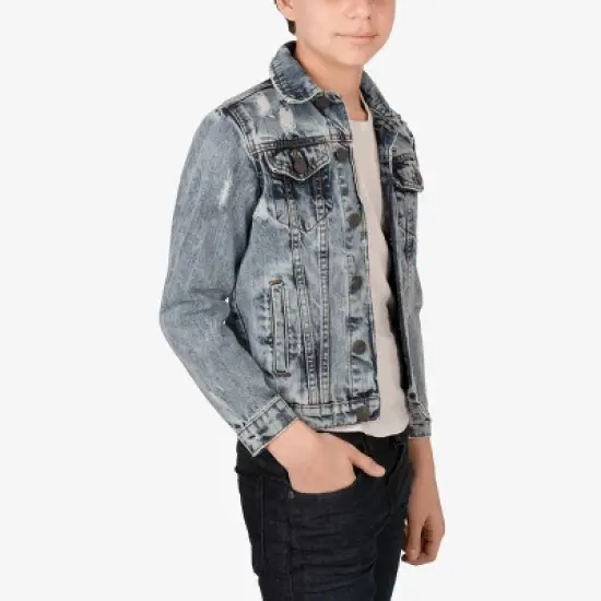 X RAY Boy's Cotton Denim Jacket image {2}