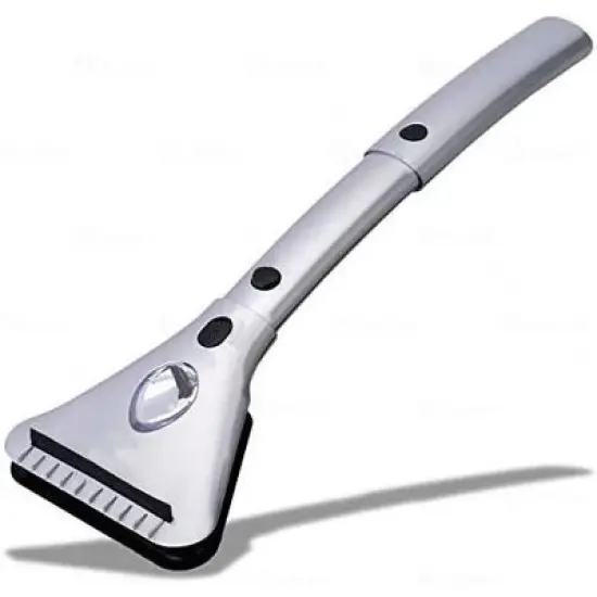 Zone Tech Heated Car Window Snow/Ice Scraper with Light - Extendable 12V LED Light Heated Ice/Snow Scraper with 15.8 feet Long Cord image {6}