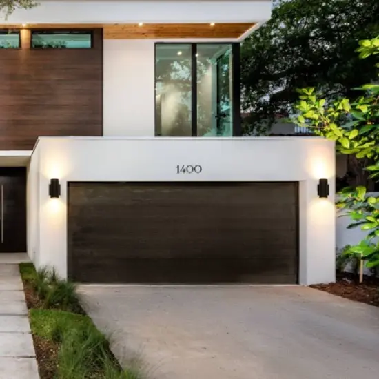 LLHZSY 2-Light 7" Modern Industrial LED Outdoor Wall Light Fixture-Black-3000K Warm Light image {2}