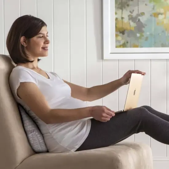 Boppy Organic Cotton Pregnancy Support Wedge-Biscotti Liquide Stripe Pillow image {4}