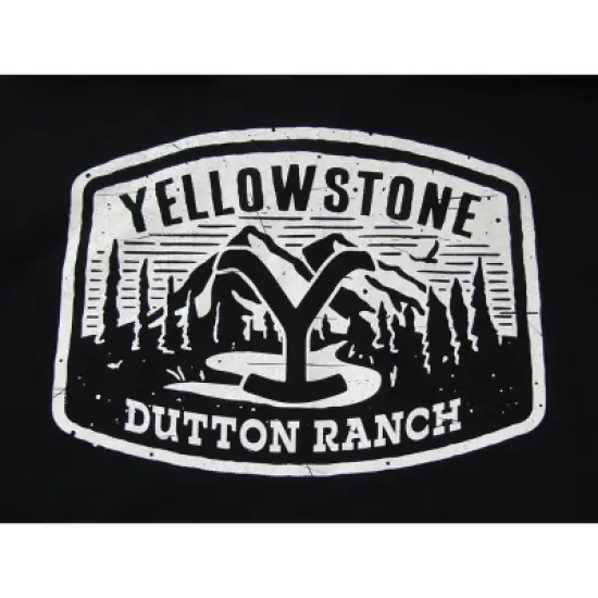 Yellowstone Dutton Ranch Patch Mens Black Graphic Hoodie image {1}
