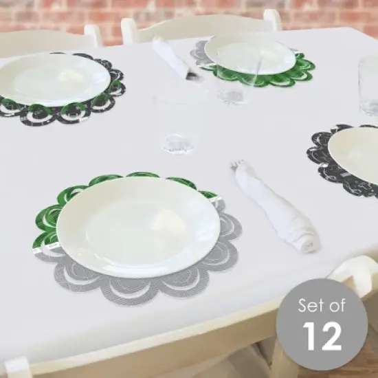 Big Dot of Happiness End Zone - Football - Baby Shower or Birthday Party Round Table Decorations - Paper Chargers - Place Setting For 12 image {1}