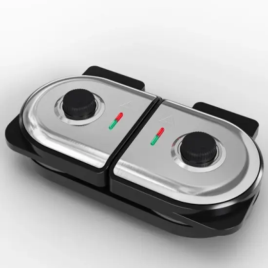 Heynemo Dual Waffle Maker: Heart Waffle & Classic Waffle Iron with 2 Adjustable Temp Knobs, Nonstick Waffle Machine with Indicator Light image {11}