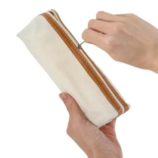 Unique Bargains Canvas Pencil Pen Case image {3}