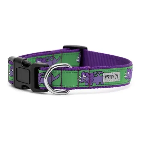 The Worthy Dog Triceratops Adjustable Dog Collar image {2}
