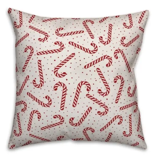 Creative Products Candy Cane Pattern 20x20 Indoor / Outdoor Pillow image {2}