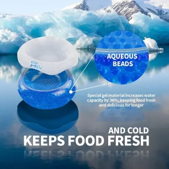 Allforpaws Dog Cooler Bowl, Keeps Water & Food Cool and Fresh for Hours, BPA Free image {3}