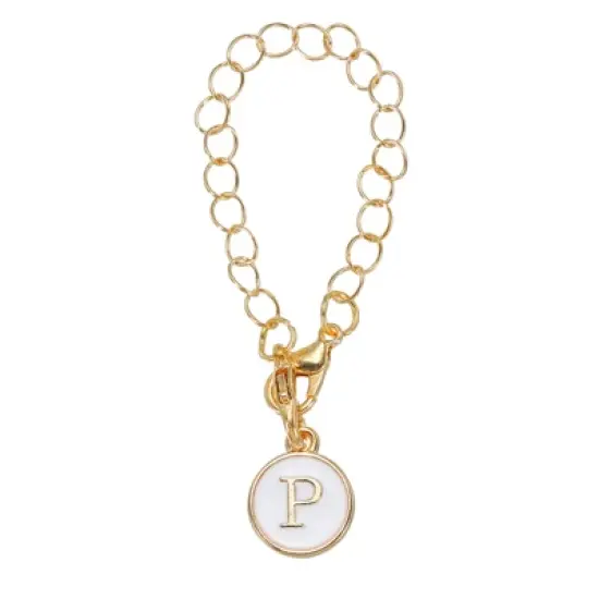 Unique Bargains Heart Shape Identification Handle Letter Charm Accessories White 1 Pc image {13}